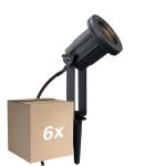 Mehrfachpackung 6x Nordlux Erdspießleuchte Aluminium Schwarz | Geeignet für GU10