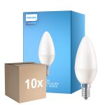 Mehrfachpackung 10x Philips Corepro LED Kerze E14 Matt 7W 806lm - 840 Kaltweiß | Ersatz für 60W