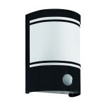 Eglo Wandleuchte Cerno Stahl Schwarz | IP44 - Geeignet für 1x E27 - Bewegungssensor