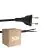 Mehrfachpackung 50x Noxion Euro Versorgungskabel Schwarz - C7 Europlug + Offene Enden - 2m - 2 pole 0,75mm2