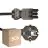 Mehrfachpackung 50x Noxion GST-Kompatibel Versorgungskabel - Weiblich + Schuko Europlug - Schwarz 1.5m - 3 pole 0.75mm2