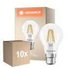 Mehrfachpackung 10x Ledvance Classic LED B22 Birne Fadenlampe Klar 3.4W 470lm - 827 Extra Warmweiß | Ersatz Für 40W
